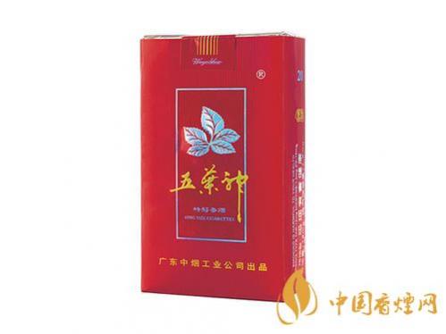 五叶神香烟价格及图片 红盒五叶神香烟价格表查询